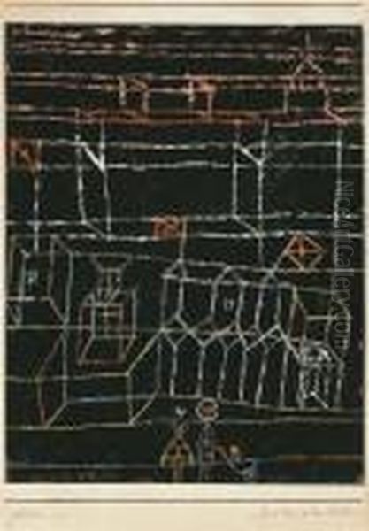 Kinder Vor Der Stadt Oil Painting by Paul Klee