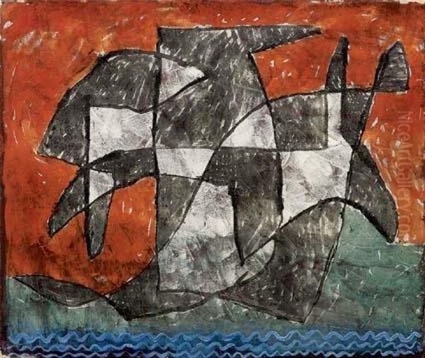 See=genspenst - 1933 Oil Painting by Paul Klee