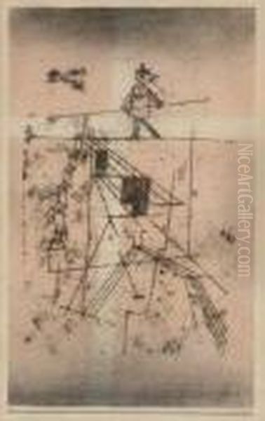 Der Seiltanzer Oil Painting by Paul Klee