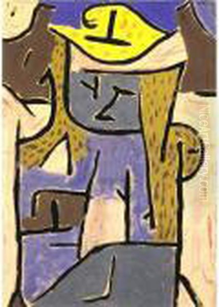 Madchen Mit Gelbem Hut Oil Painting by Paul Klee