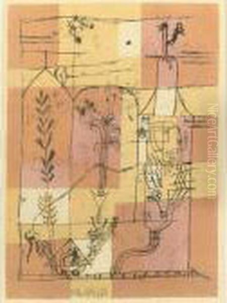 Hoffmanneske Szene (kornfeld 82) Oil Painting by Paul Klee