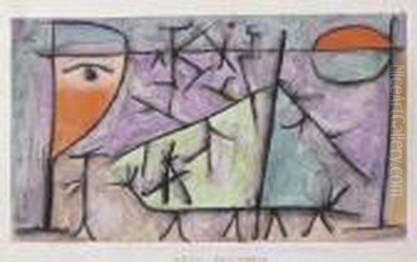 Sonnen Untergang Oil Painting by Paul Klee