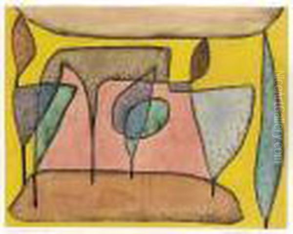 Marchen Baume Oil Painting by Paul Klee