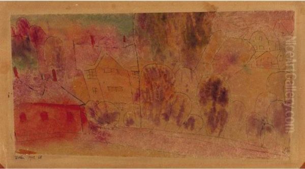 Villen (villas) Oil Painting by Paul Klee