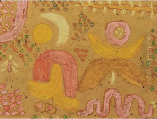 Garten In Heissen Zeit Oil Painting by Paul Klee