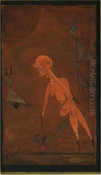 Schlangen-toterin Oil Painting by Paul Klee