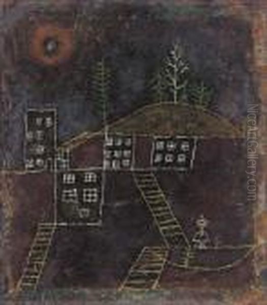 Bescheidene Heimat Oil Painting by Paul Klee