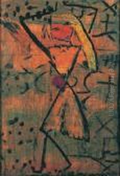 Tanzerin Oil Painting by Paul Klee