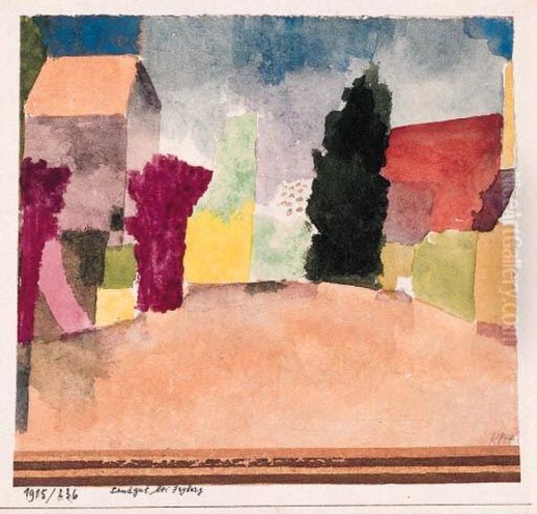 Landgut Bei Fryburg Oil Painting by Paul Klee