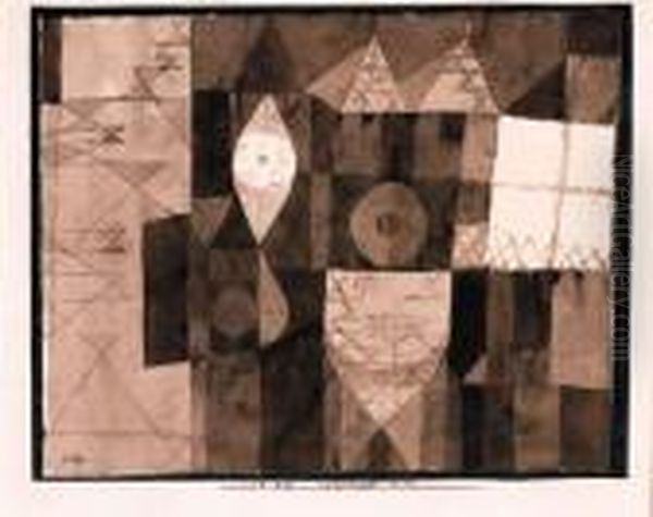 Helldunkel-studie Oil Painting by Paul Klee