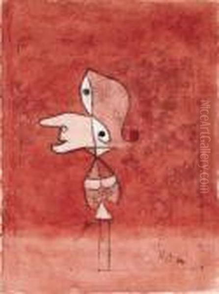 Bildnis Brigitte (ganze Figur) Oil Painting by Paul Klee