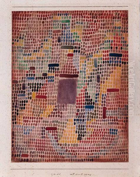 Mit Dem Eingang Oil Painting by Paul Klee