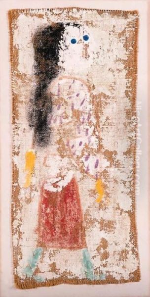 D. Z. In Einer Madchenrolle Oil Painting by Paul Klee