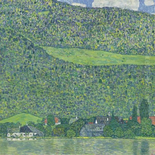 Litzlberg Am Attersee Oil Painting by Gustav Klimt