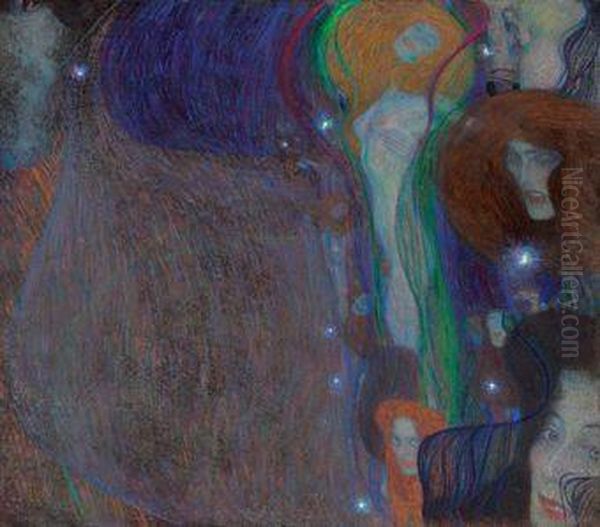 Irrlichter (will-o'-the-wisp) Oil Painting by Gustav Klimt