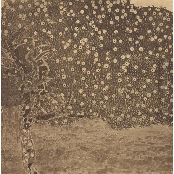 The Golden Apple Tree Oil Painting by Gustav Klimt