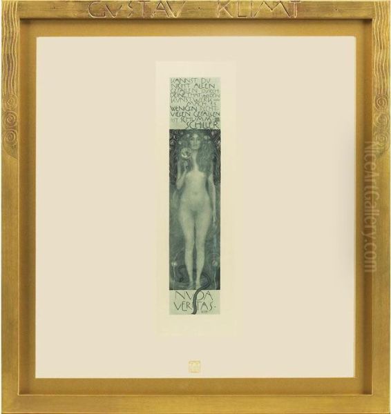 Nuda Veritas Oil Painting by Gustav Klimt