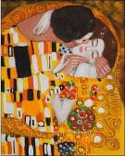 Klimt - The Kiss Oil Painting by Gustav Klimt