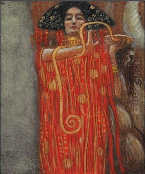 Hygieia Oil Painting by Gustav Klimt