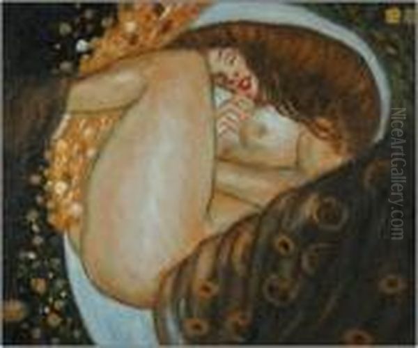 Danae Oil Painting by Gustav Klimt