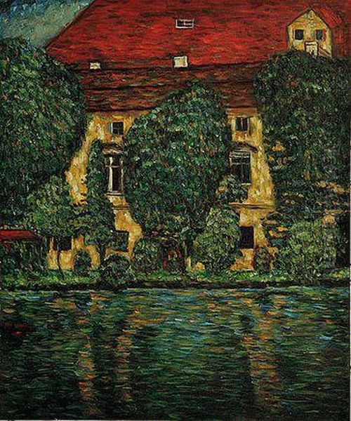 Schloss Kammer On Attersee Ii Oil Painting by Gustav Klimt