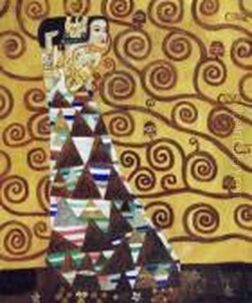 Expectation Oil Painting by Gustav Klimt