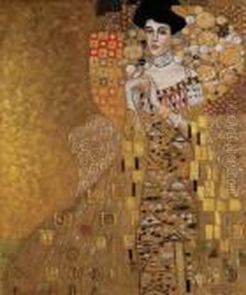 Portrait Of Adele Bloch-bauer 1 Oil Painting by Gustav Klimt