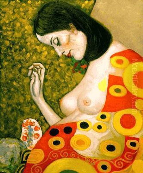 Hope Ii Oil Painting by Gustav Klimt