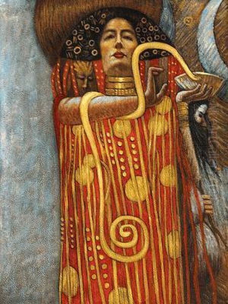 Hygeia (detail From Medicine) Oil Painting by Gustav Klimt