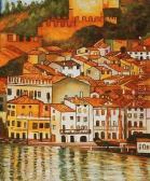 Malcesine On Lake Garda Oil Painting by Gustav Klimt