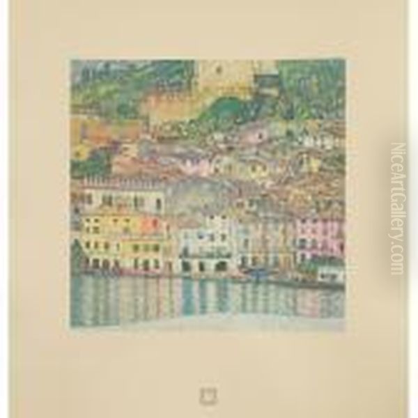 Malcesine On Lake Garda Oil Painting by Gustav Klimt