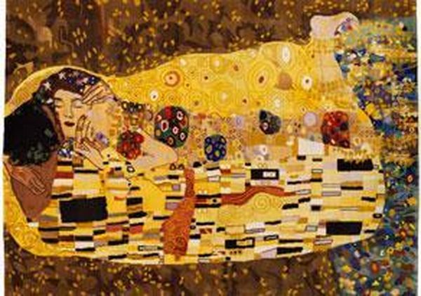 Der Kuss Oil Painting by Gustav Klimt