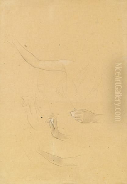 Sketches For Oil Painting by Gustav Klimt