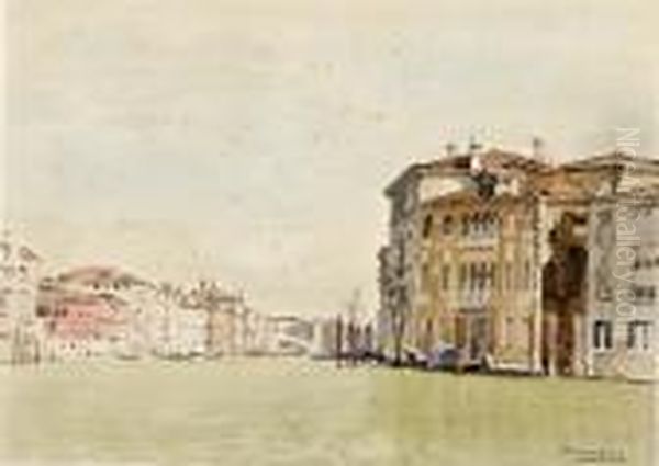 Venice Oil Painting by Johannes Christiaan Karel Klinkenberg