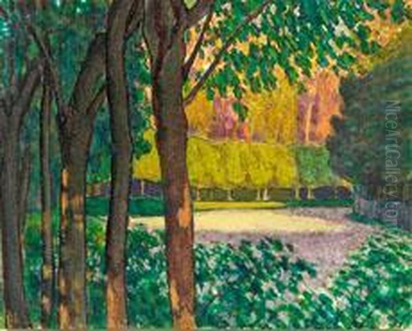 Park In Moskau Oil Painting by Ivan Klioune