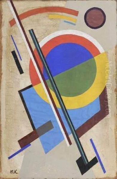 Composition Suprematiste Oil Painting by Ivan Klioune