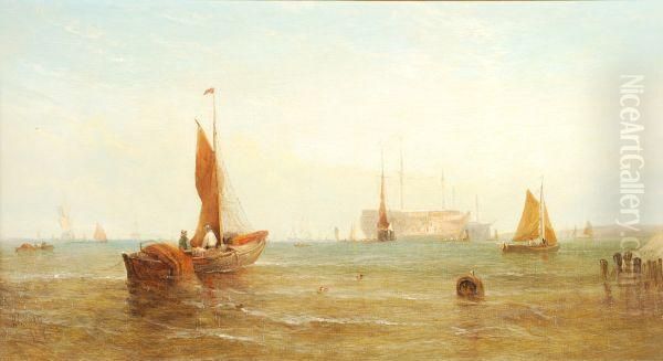 A Summer's Morning Oil Painting by William Calcott Knell