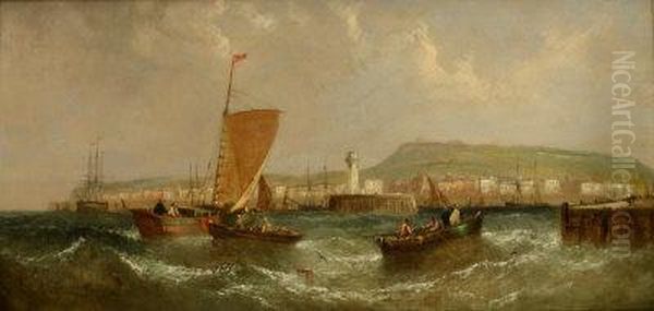 Scarborough Oil Painting by William Calcott Knell