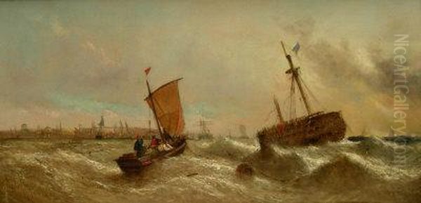 Great Yarmouth Oil Painting by William Calcott Knell