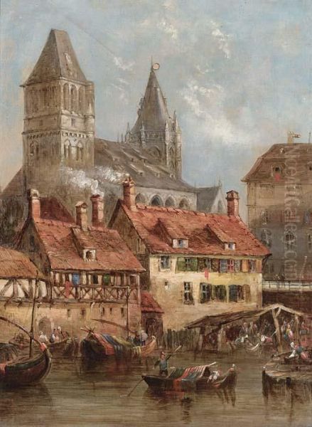 St. Omer Oil Painting by William Calcott Knell