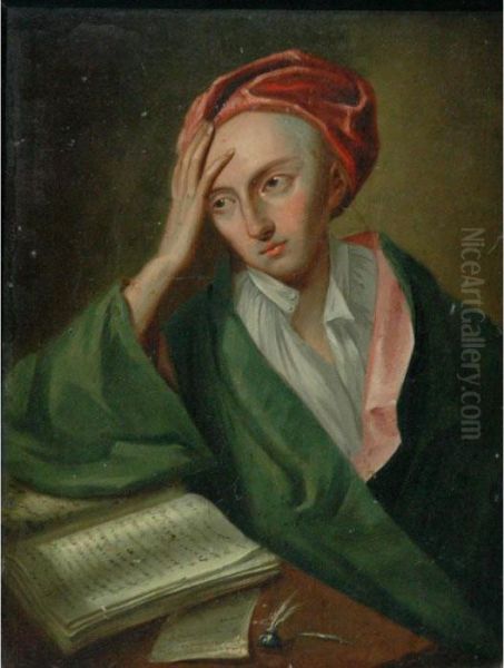 Portrait Of Alexander Pope by Sir Godfrey Kneller