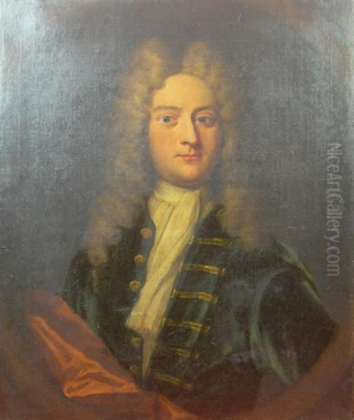 Half Length Portrait Of Sir Samuel Garth Oil Painting by Sir Godfrey Kneller