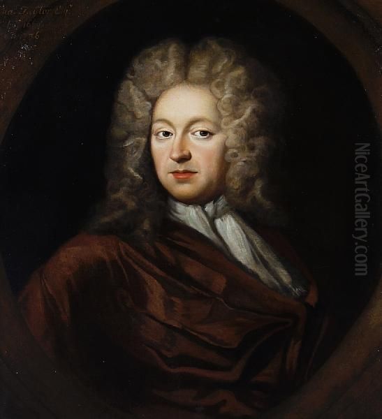 Portrait Of A Gentleman, Said To Be Charlestaylor Esq (1660-1736) Oil Painting by Sir Godfrey Kneller