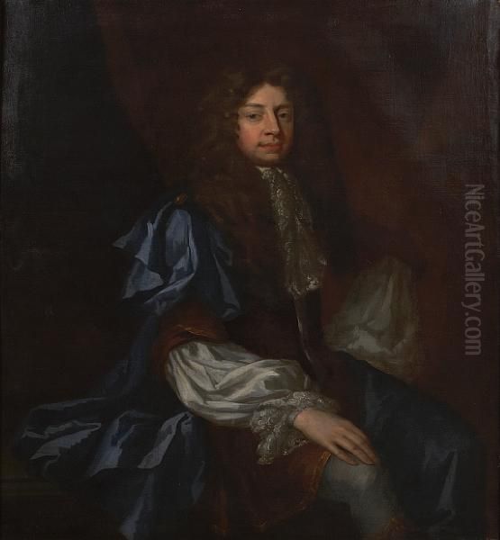 A Portrait Of A Gentleman, Thought To Be Sirjohn Southwell Oil Painting by Sir Godfrey Kneller