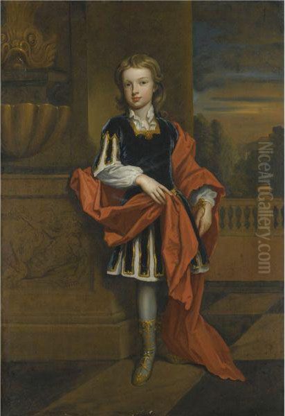 Portrait Of John Churchill, Marquis Of Blandford (1686-1703) Oil Painting by Sir Godfrey Kneller