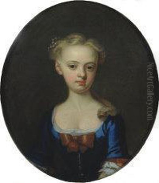 Portrait Of A Young Lady Oil Painting by Sir Godfrey Kneller