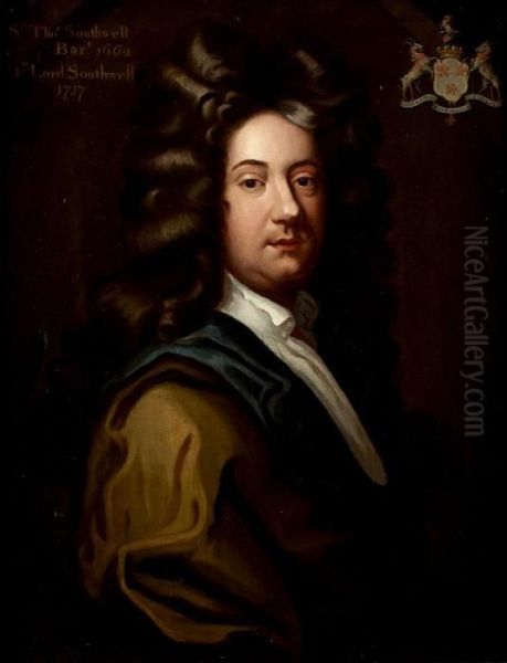 Half Length Portrait Of Sir Thomas Southwell, 1st Baronsouthwell Oil Painting by Sir Godfrey Kneller