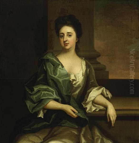 A Portrait Of A Lady Oil Painting by Sir Godfrey Kneller