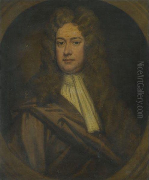 Portrait Of George Clarke (1661-1736) Oil Painting by Sir Godfrey Kneller