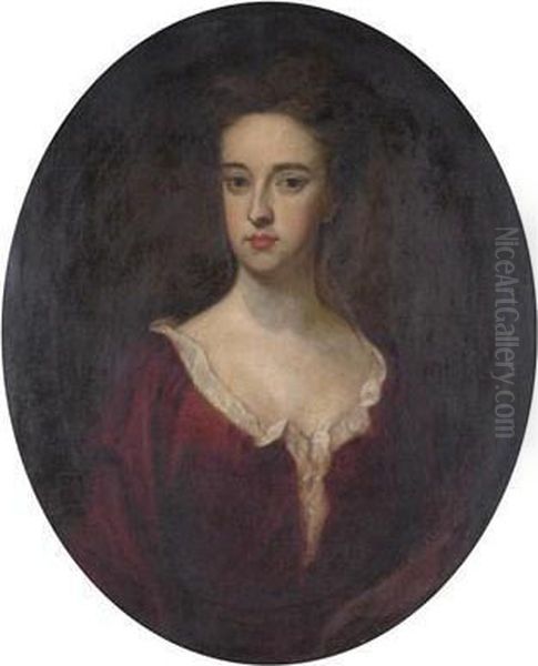 Portrait Of Lady Mary Butler (1646-1710) Oil Painting by Sir Godfrey Kneller